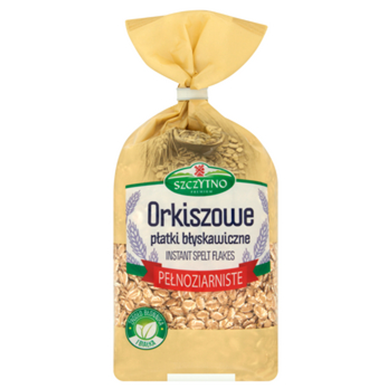 Szczytno Płatki błyskawiczne pełnoziarniste orkiszowe 400g